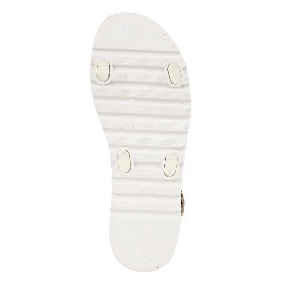 Weiße Flache Schuhe