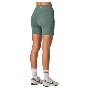 Damen High Waist Camelflage 6 Zoll Radlerhosen