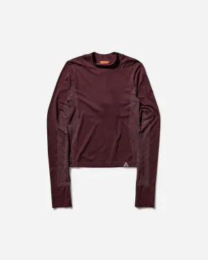 Frauen ACG Delta River Baselayer Langarmoberteil Burgunder Crush