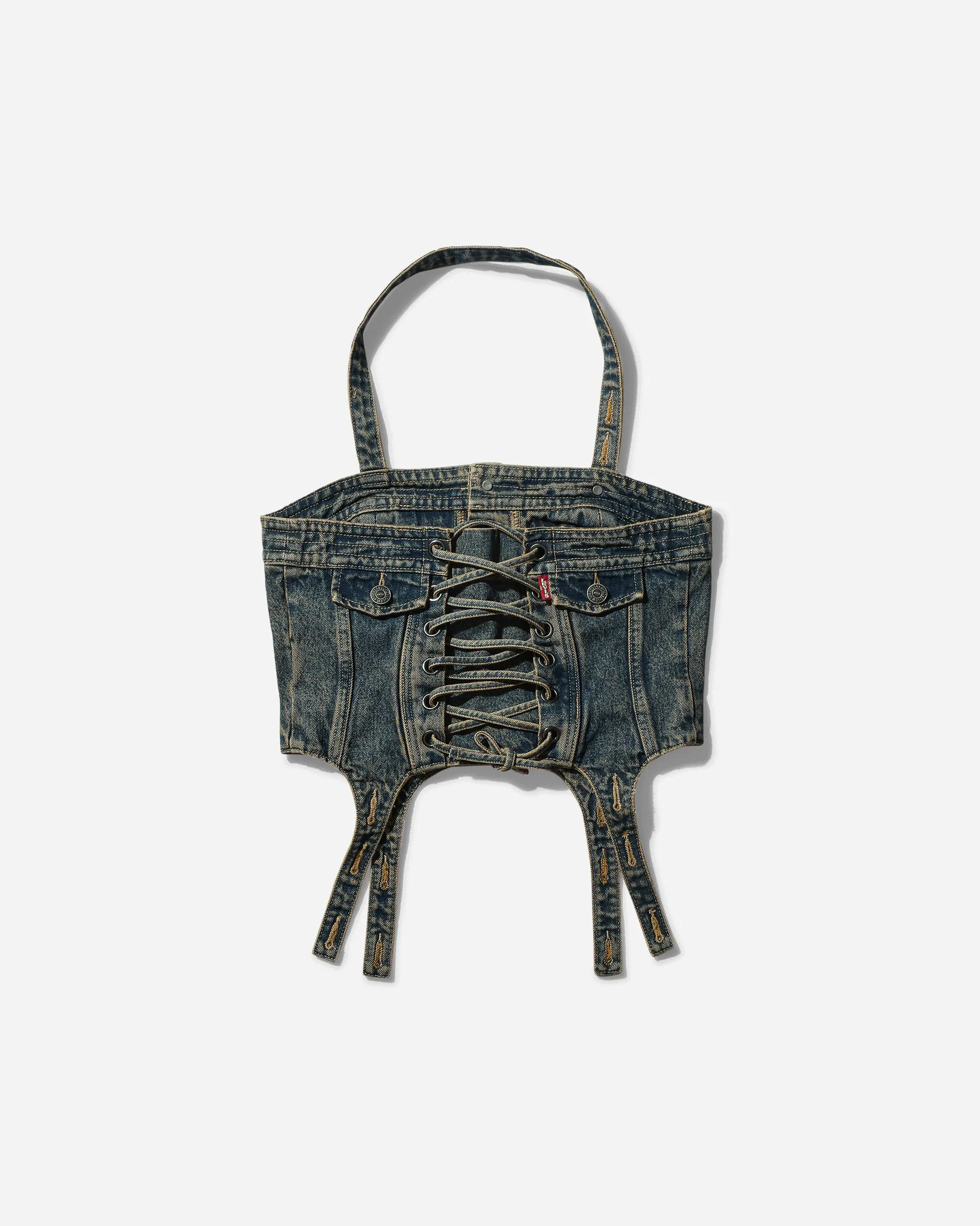 Damen ADSB Denim Korsett in getöntem Indigo