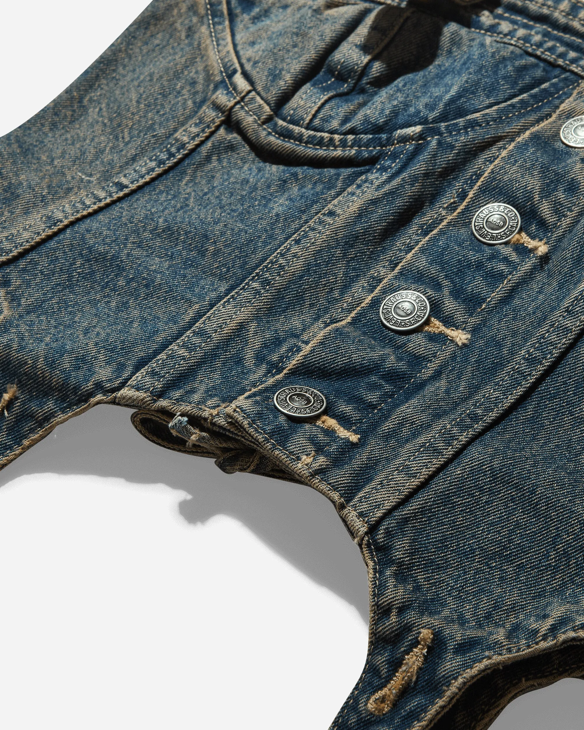 Damen ADSB Denim Korsett in getöntem Indigo