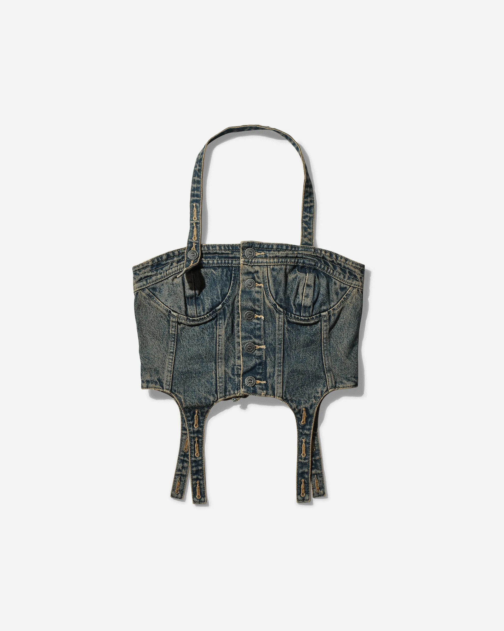 Damen ADSB Denim Korsett in getöntem Indigo