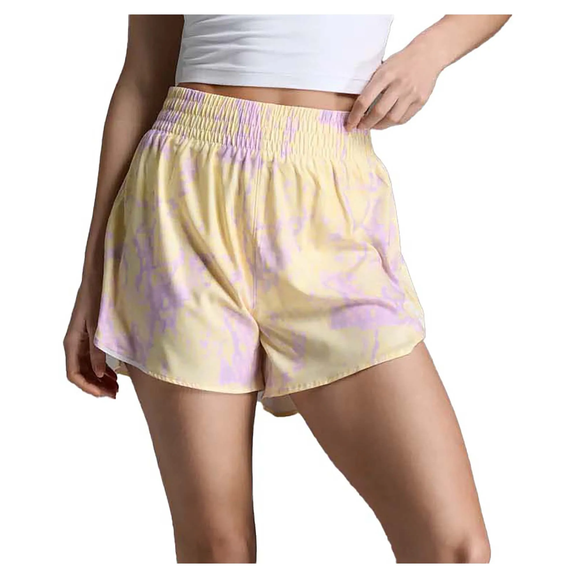 Damens Aero High-Waist Shorts mit 4 Zoll Länge