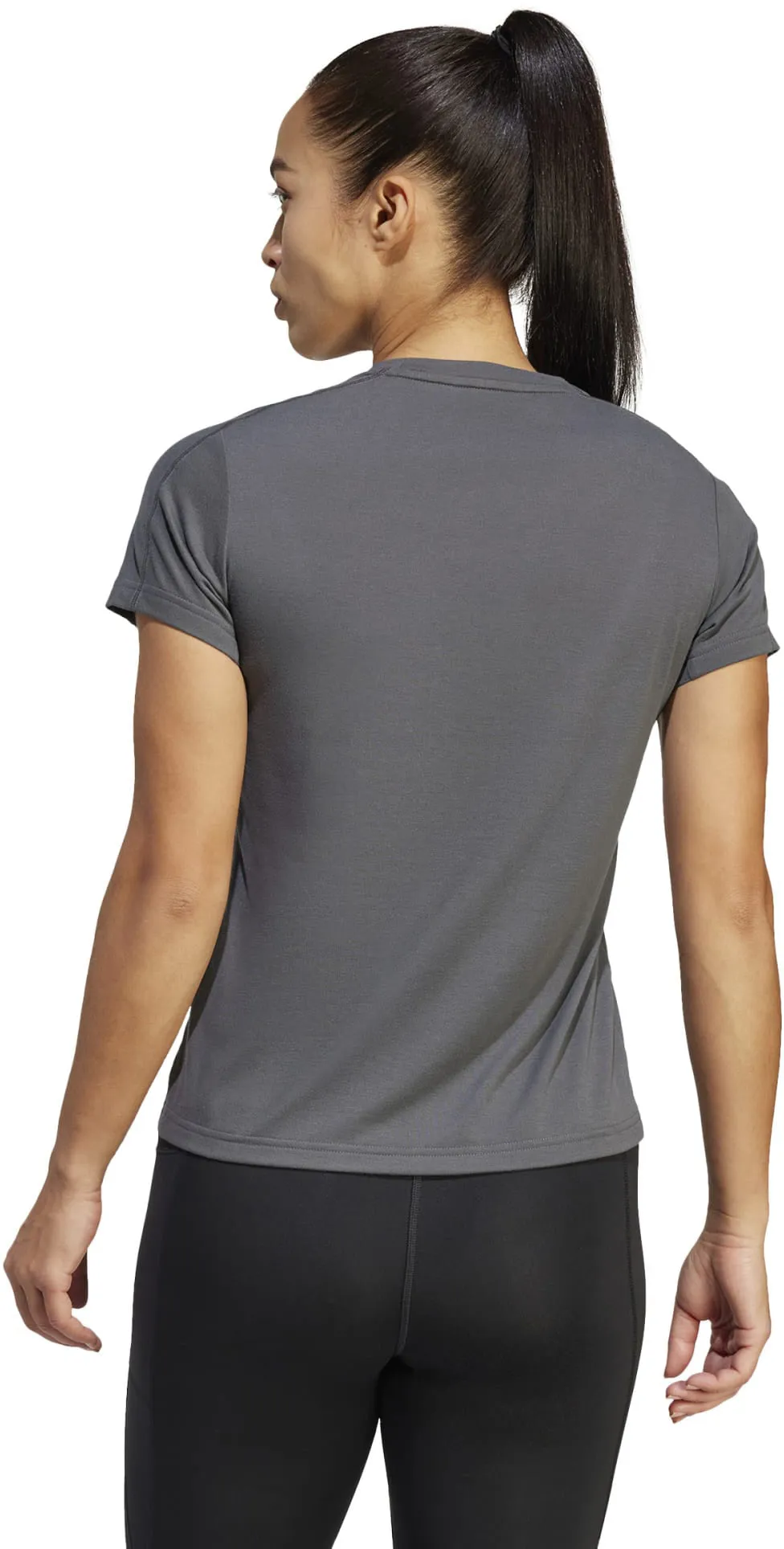 Frauen AEROREADY Train Essentials Crewneck T-Shirt mit dezenter Branding