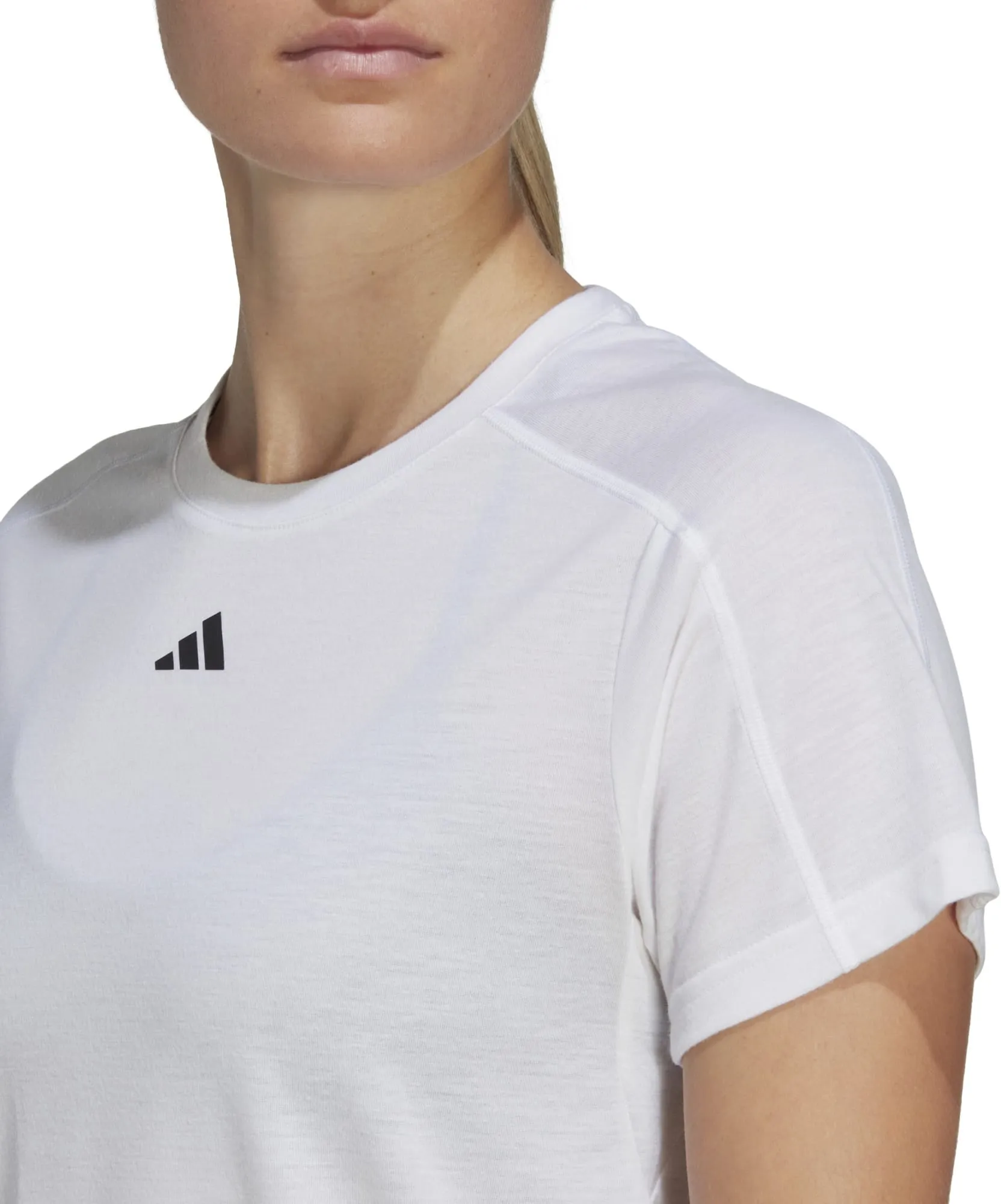 Frauen AEROREADY Train Essentials schlichtes Logo Rundhals-T-Shirt