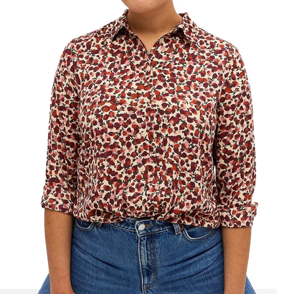 Damen Chemise mit Allover-Blumenmuster, Mehrfarbig