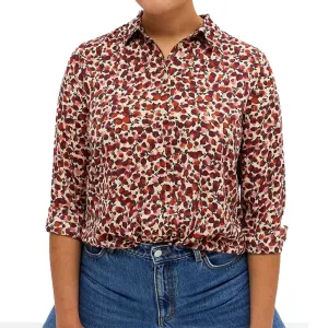 Damen Chemise mit Allover-Blumenmuster, Mehrfarbig