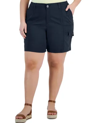 Damen-Cargo-Shorts mit Komfortbund, Marineblau