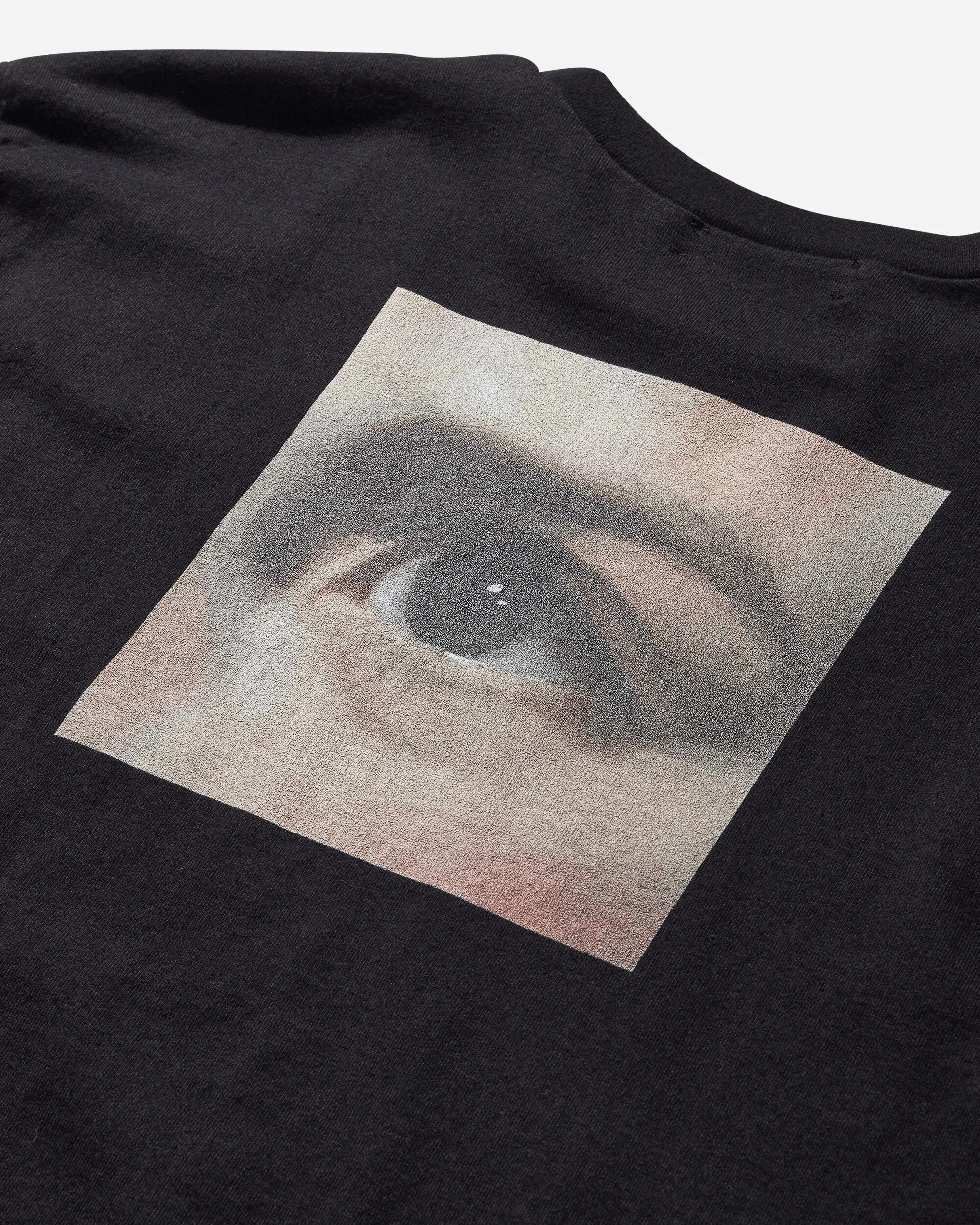 Damen Baumwoll Kurzes Weites T-Shirt Schwarz