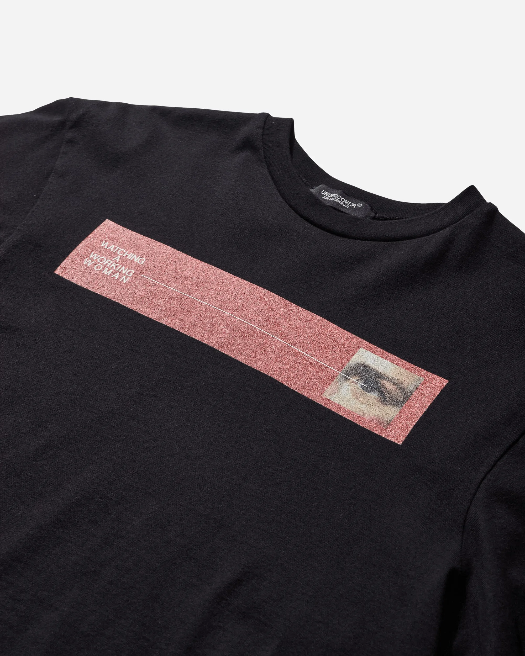 Damen Baumwoll Kurzes Weites T-Shirt Schwarz