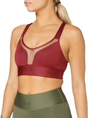 Damen Elevate Sport-BH, Burgunder