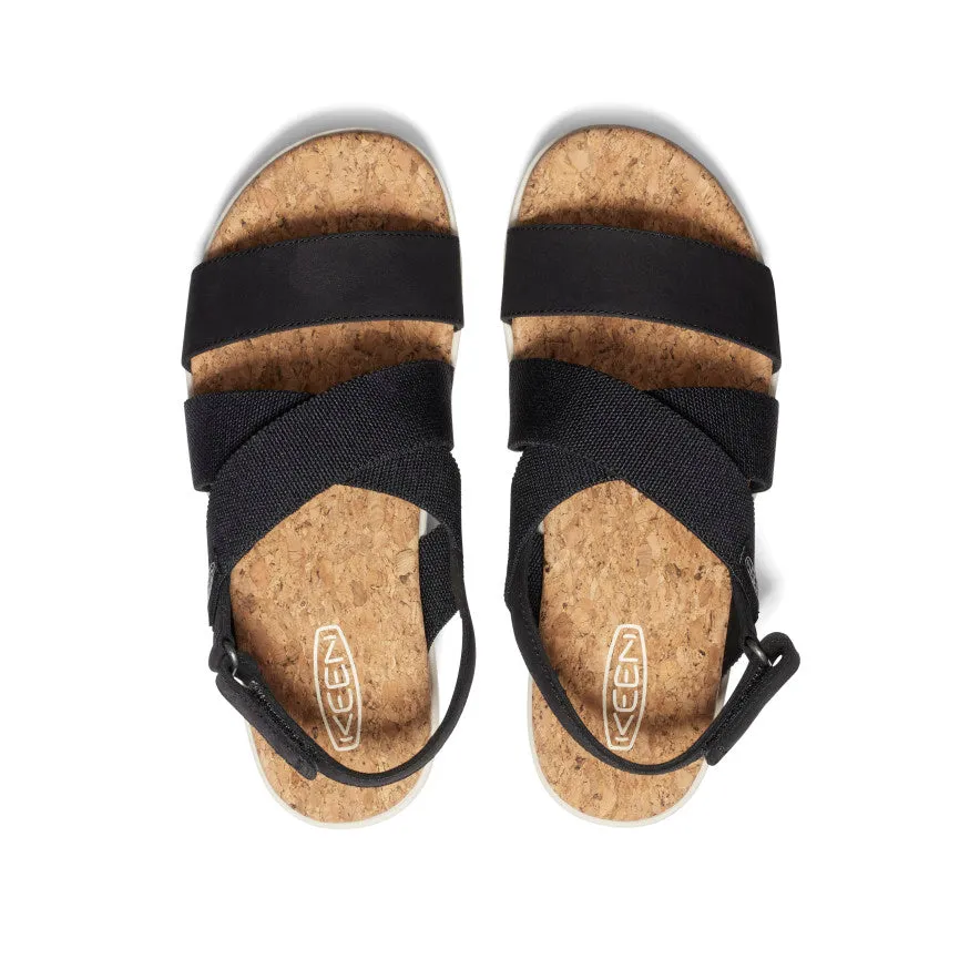 Elle Damen Criss Cross Sandale | Schwarz/Birke