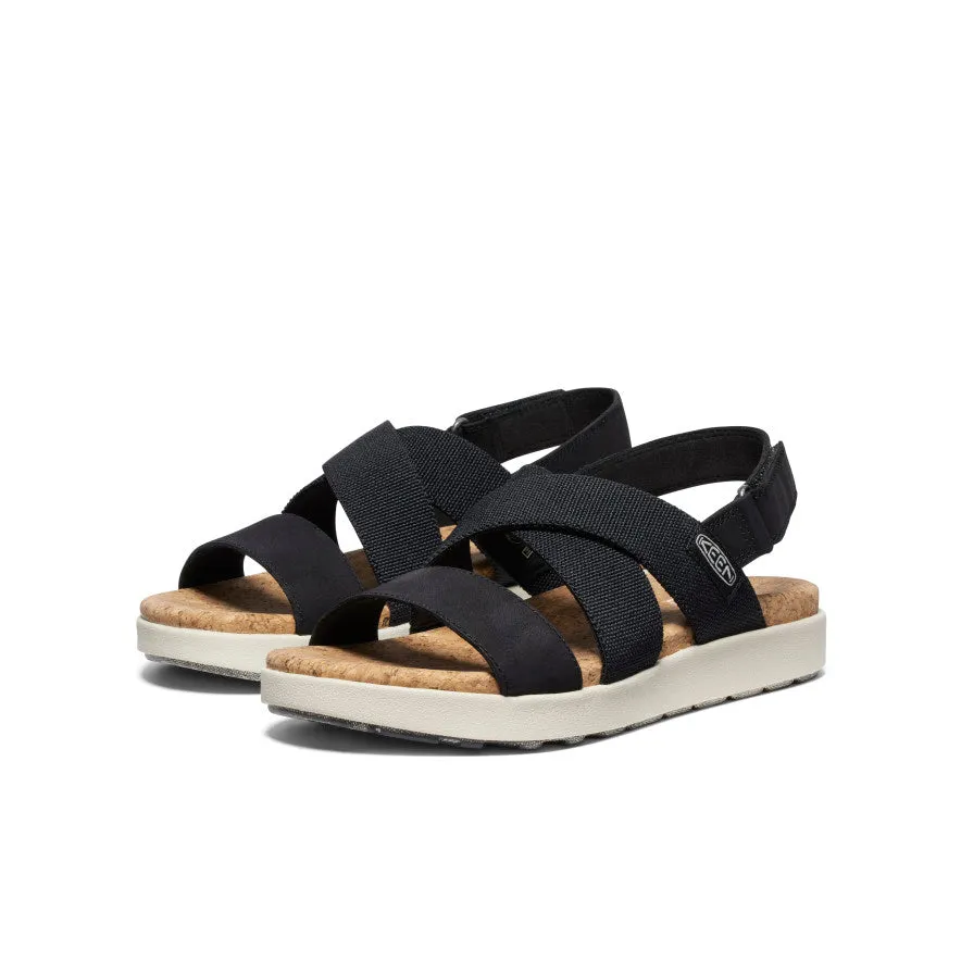 Elle Damen Criss Cross Sandale | Schwarz/Birke