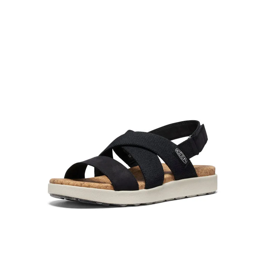 Elle Damen Criss Cross Sandale | Schwarz/Birke