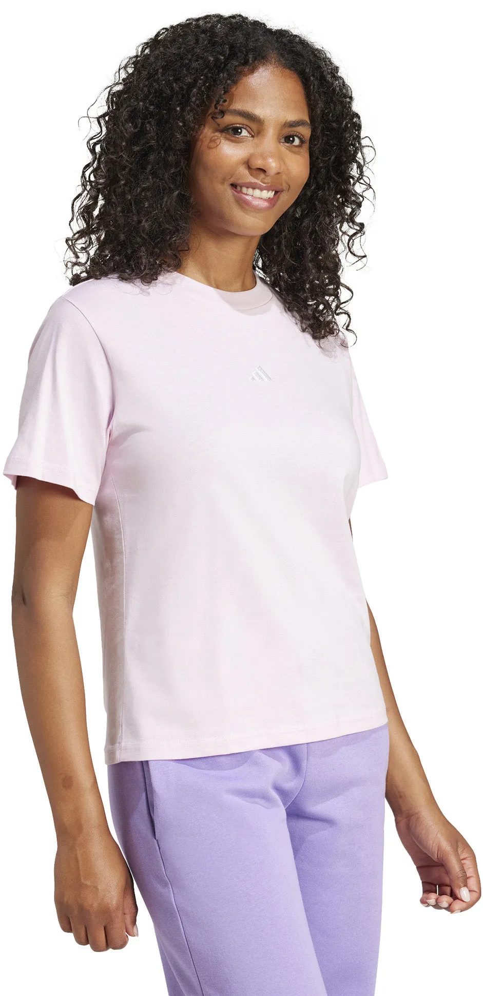 Damengrundausstattung Baumwoll-T-Shirt mit kleinem Logo