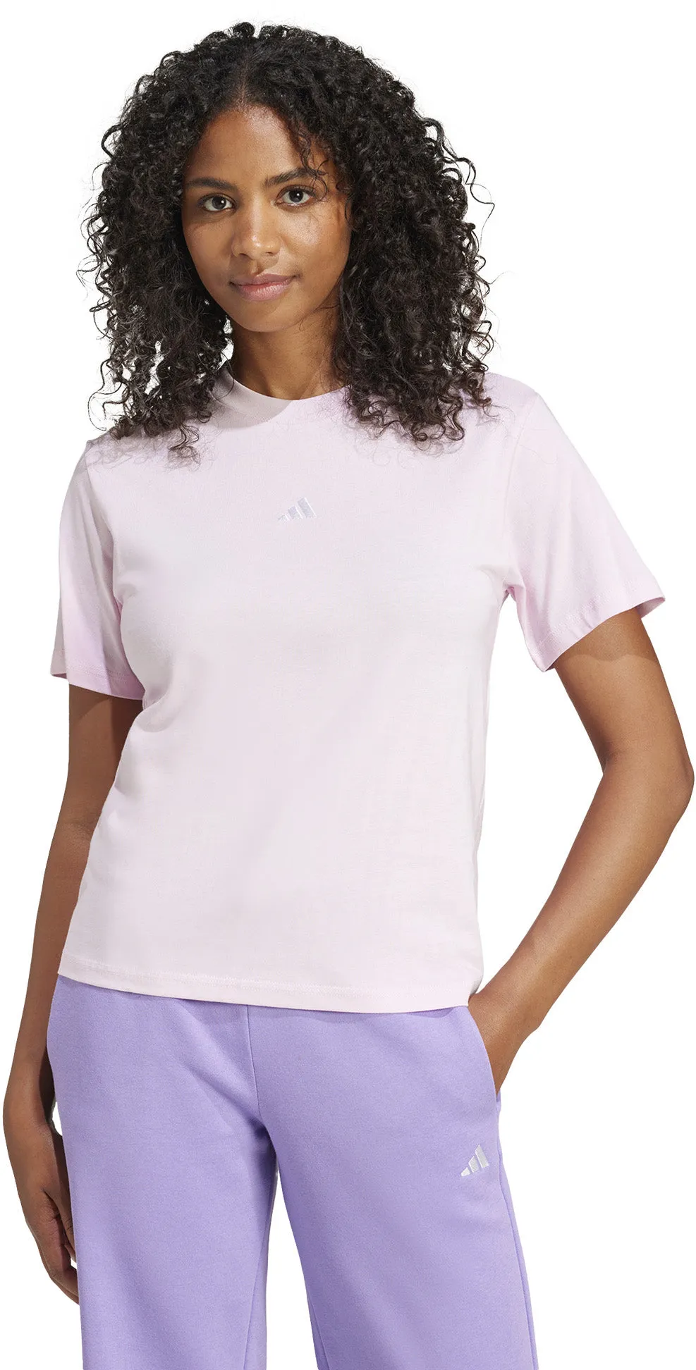 Damengrundausstattung Baumwoll-T-Shirt mit kleinem Logo