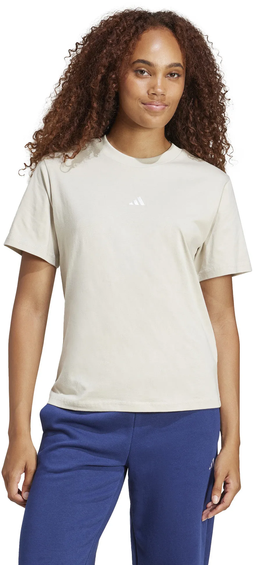 Damengrundausstattung Baumwoll-T-Shirt mit kleinem Logo