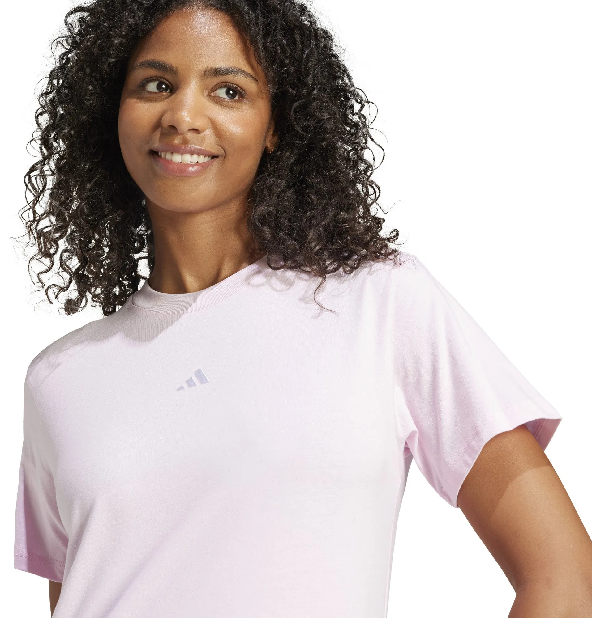 Damengrundausstattung Baumwoll-T-Shirt mit kleinem Logo