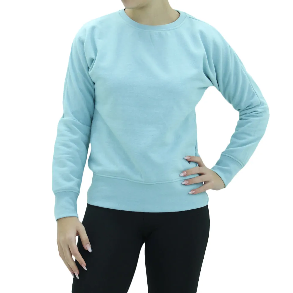 Damen-Fleece-Innenfutter-Pullover, Hellblau