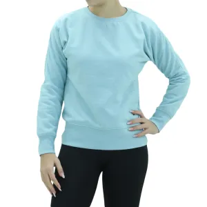 Damen-Fleece-Innenfutter-Pullover, Hellblau