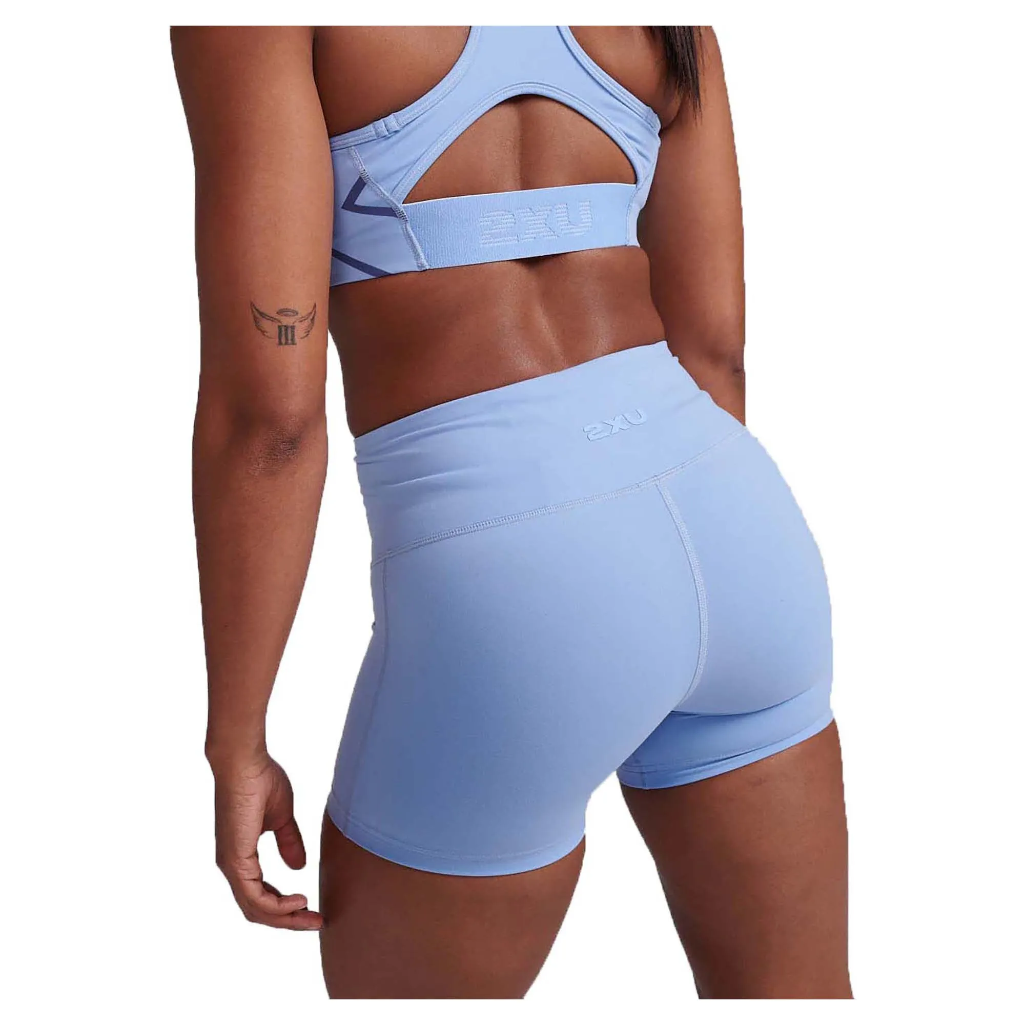 Damen-Form Hochtaillierte Kompressions-Shorts 4 Zoll