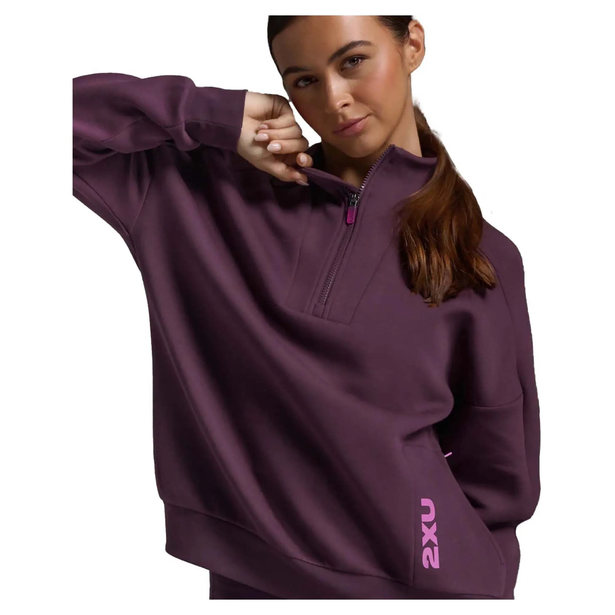 Damen Formglattes Spacer 1/2-Zip Sweatshirt