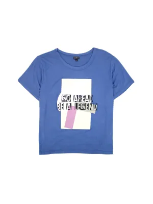 Damen T-Shirt mit Aufdruck, Dunkelblau
