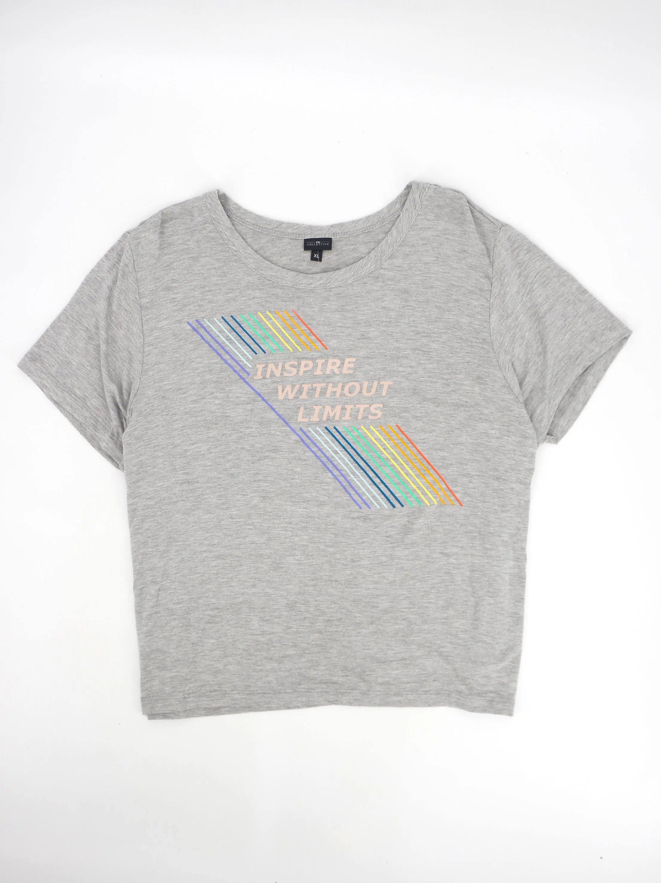 Damen T-Shirt mit Grafikdruck, Grau