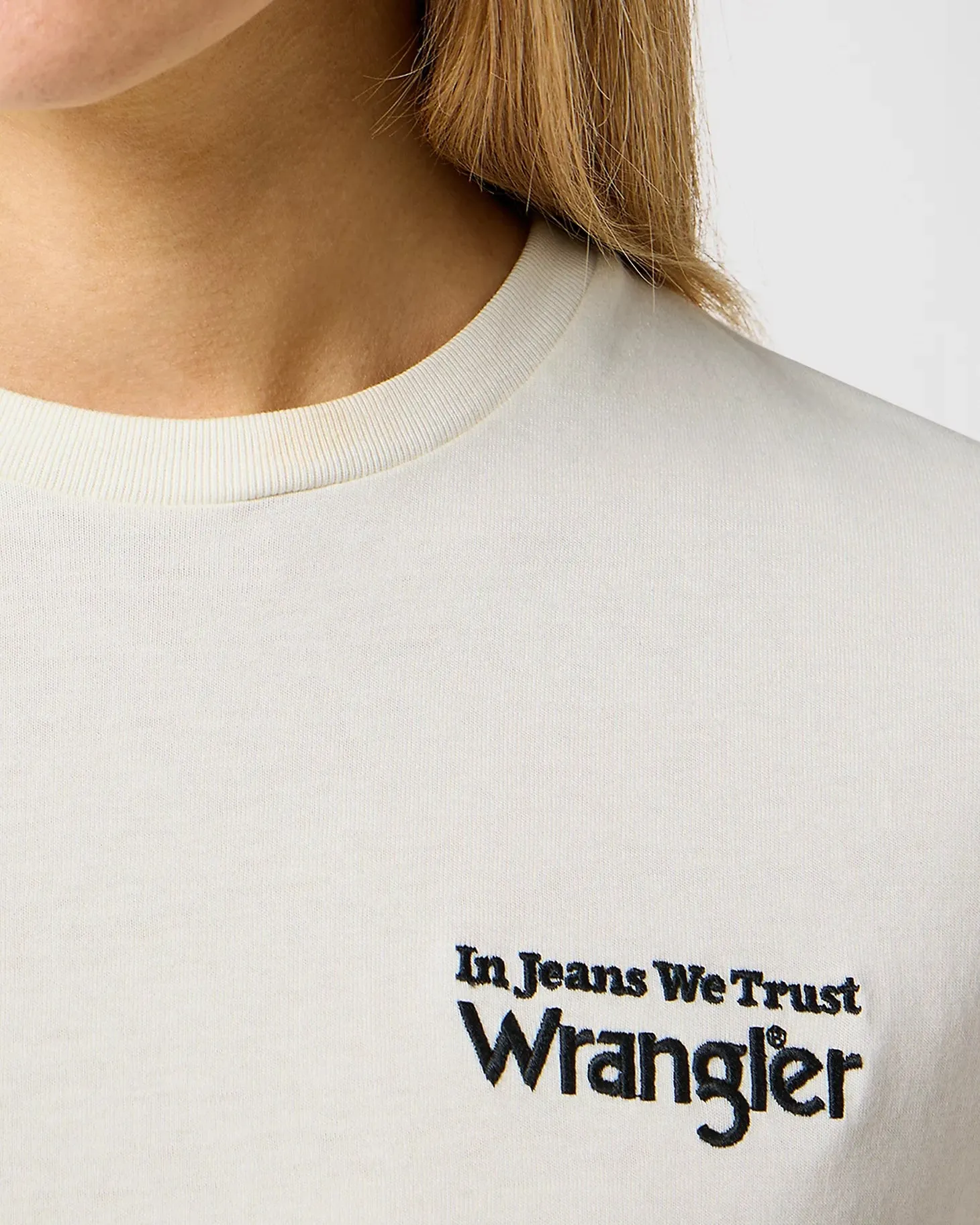 Damen Grafik T-Shirt in Vintage Weiß