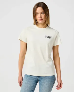 Damen Grafik T-Shirt in Vintage Weiß