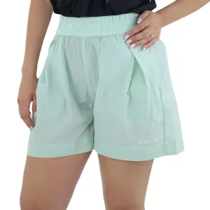 Damen-Hochtaillierte Nylon-Shorts, Mintgrün