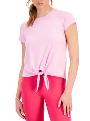 Damen T-Shirt mit Knoten vorne, Rosa
