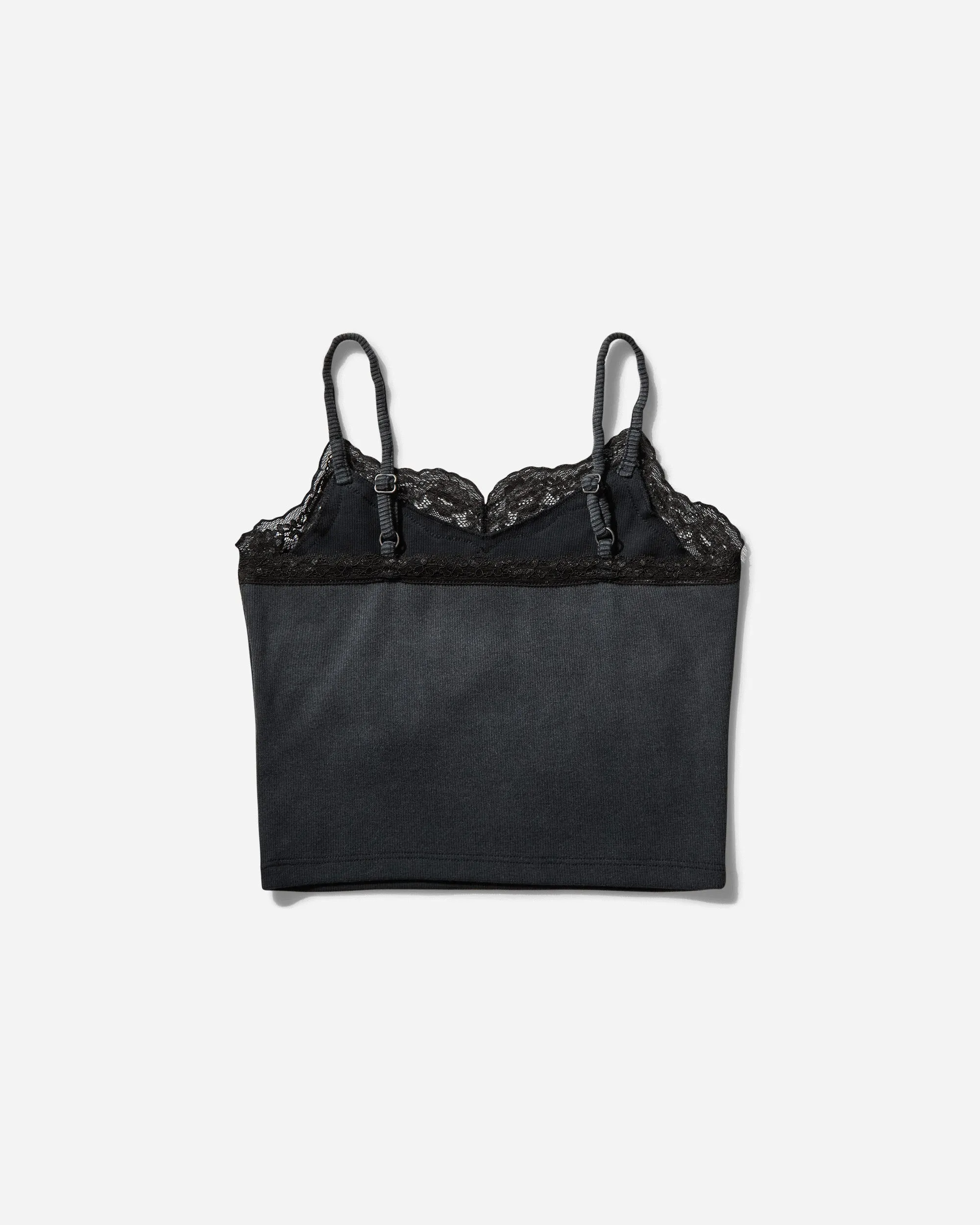 Damen-Spitzen Cami Ausgewaschen Schwarz