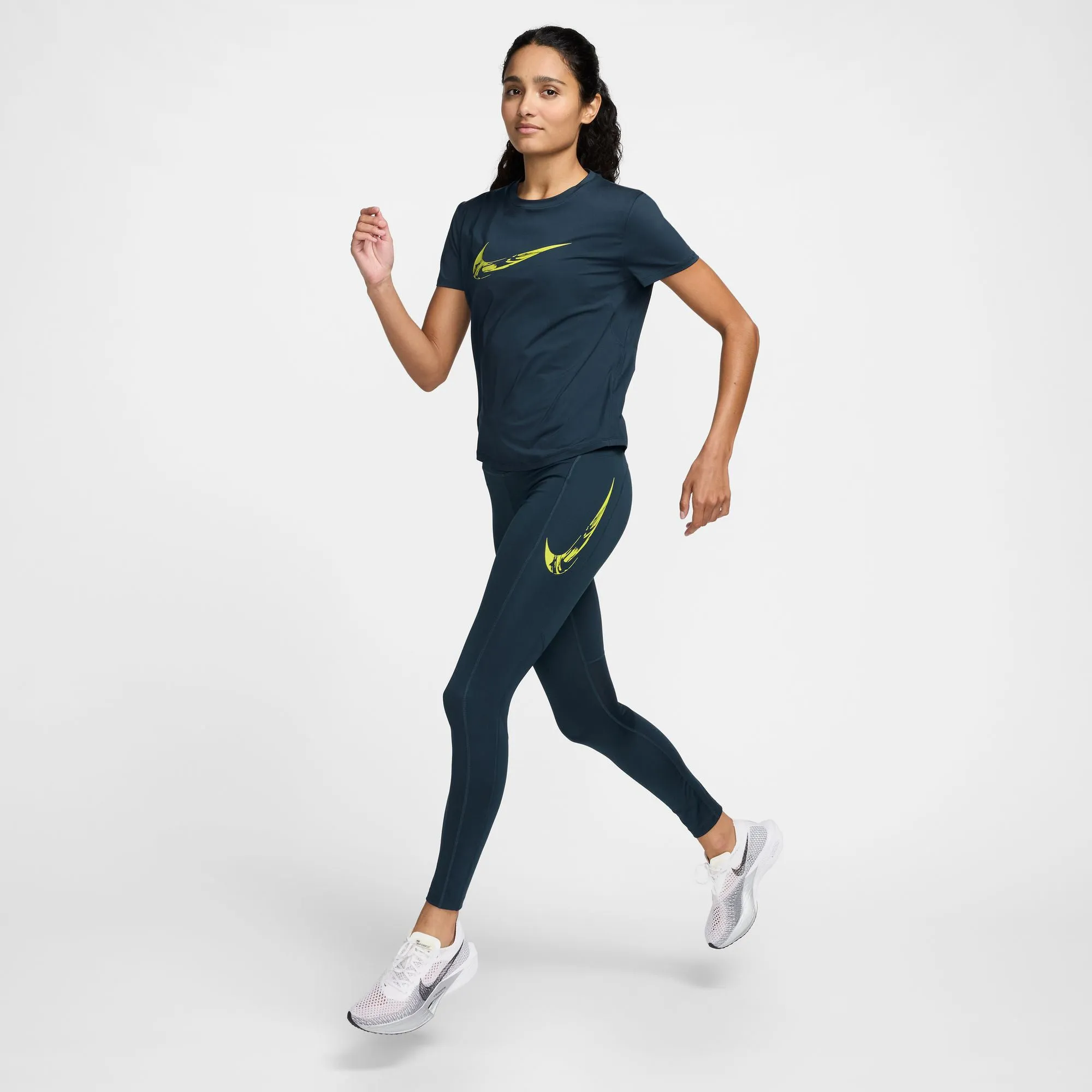Damen One Dri-FIT Kurzarm-Laufshirt mit Grafik