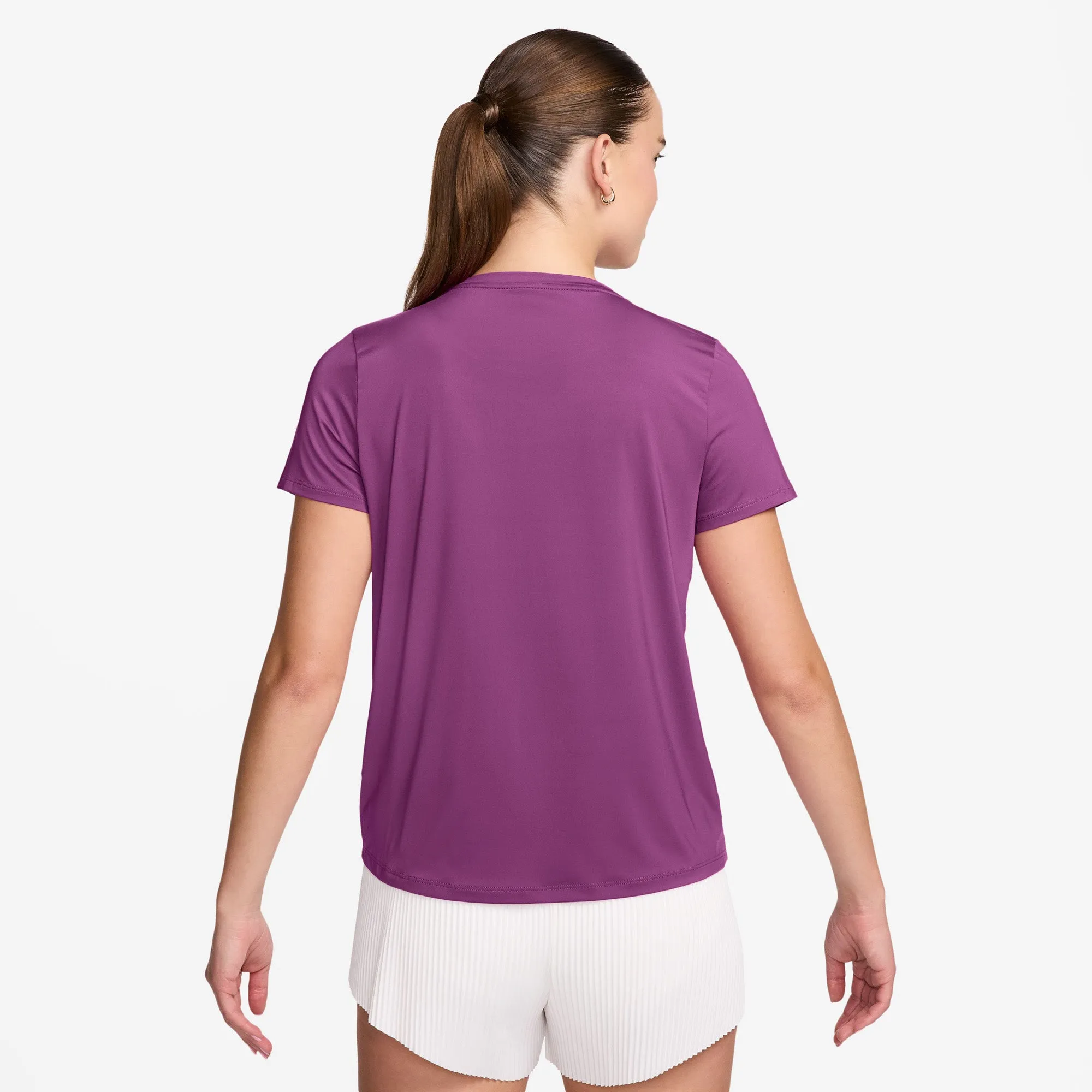 Damen One Dri-FIT Grafik-Lauftop mit kurzen Ärmeln