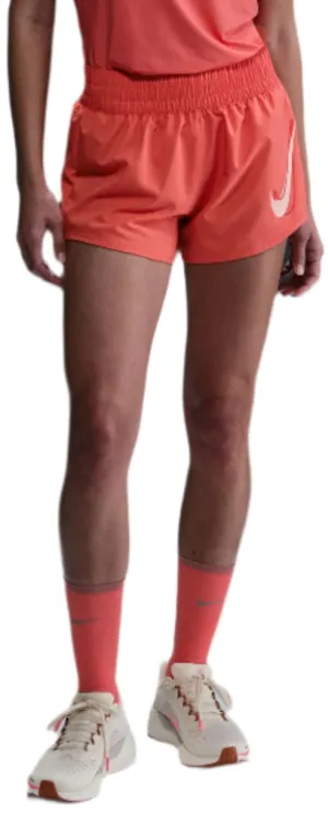 Damen One Swoosh Dri-FIT Mid-Rise Slip-Lined Laufshorts