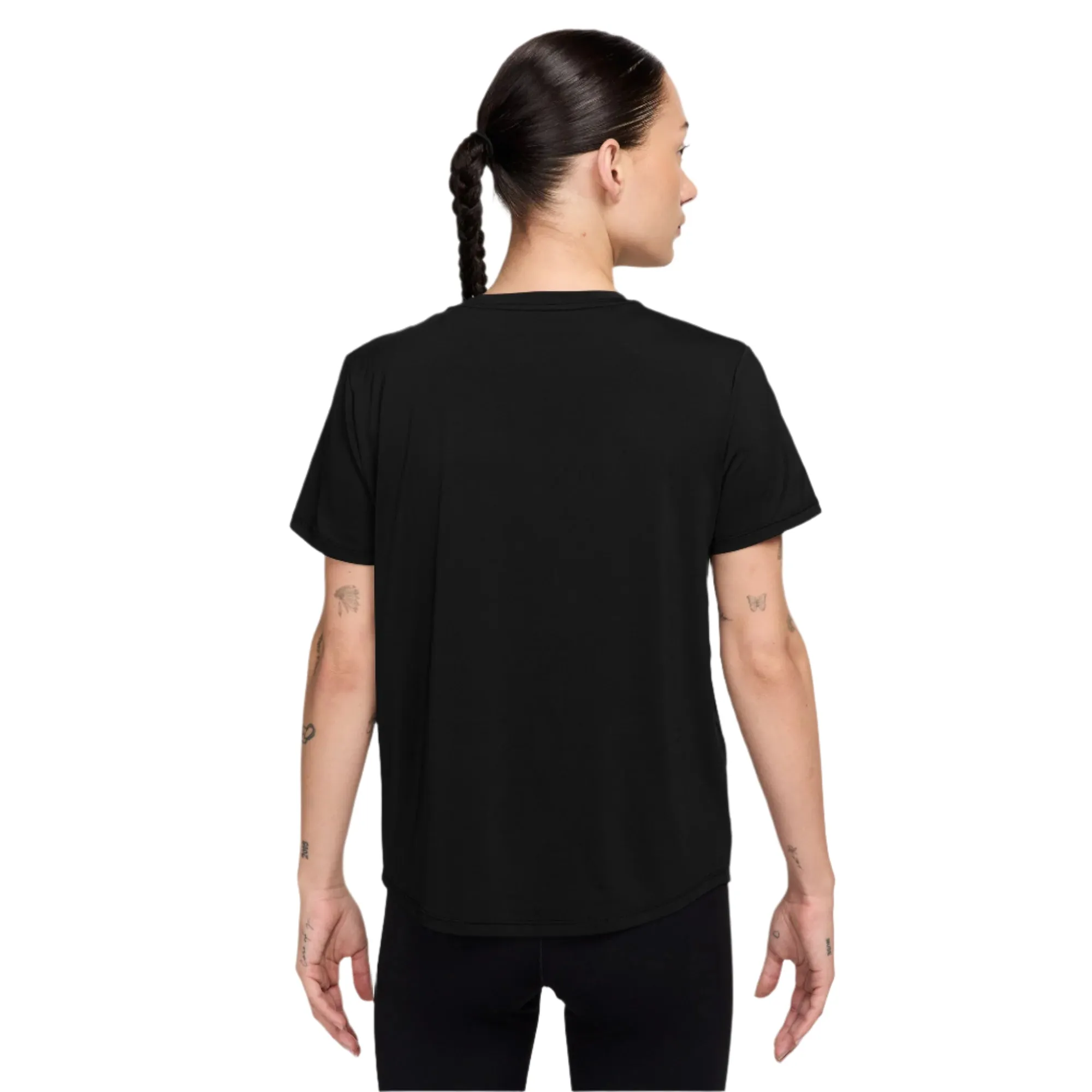 Damen Laufshirt mit kurzen Ärmeln und One Swoosh Design in Dri-FIT Technologie