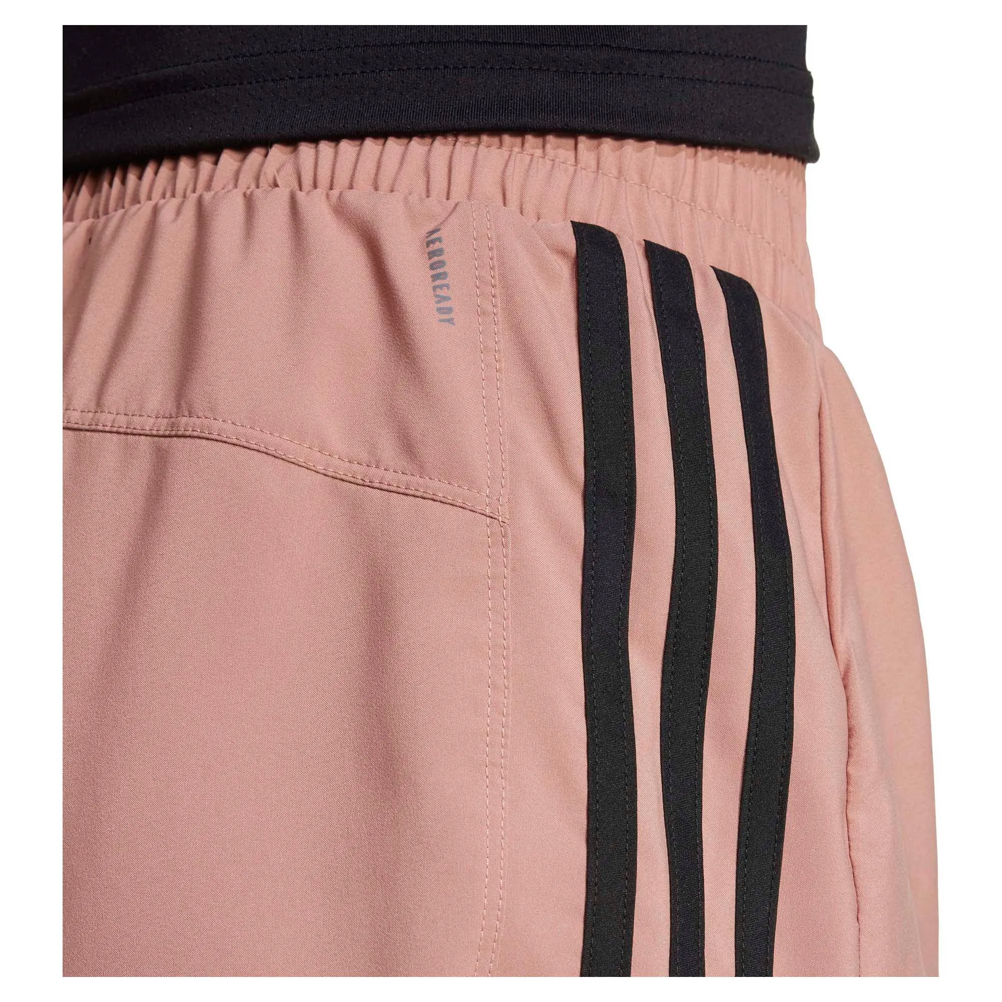 Damen Pacer Trainingsshorts mit 3 Streifen, gewebt, hohe Taille, 3 Zoll
