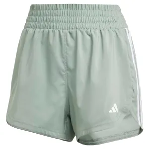 Damen Pacer Trainingsshorts mit 3 Streifen, gewebt, hochgeschnittene Taille, 5 Zoll