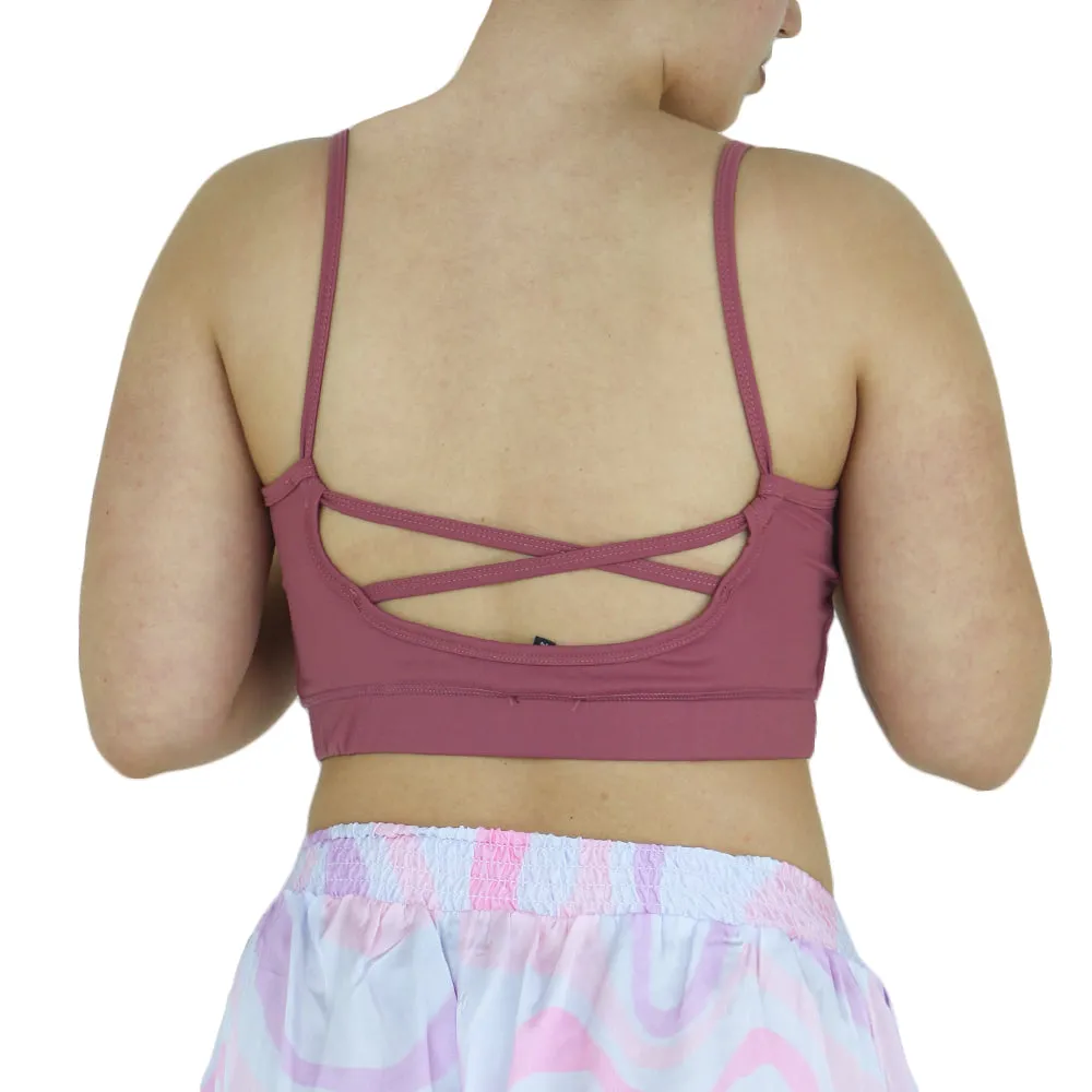 Einfaches Damen-Sporttop, Rosa