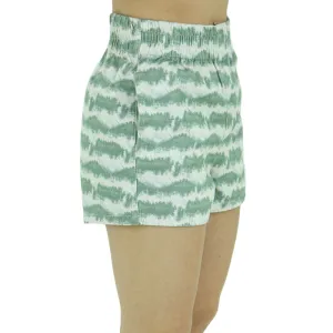 Damen bedruckte Freizeit-Shorts, Beige/Grün