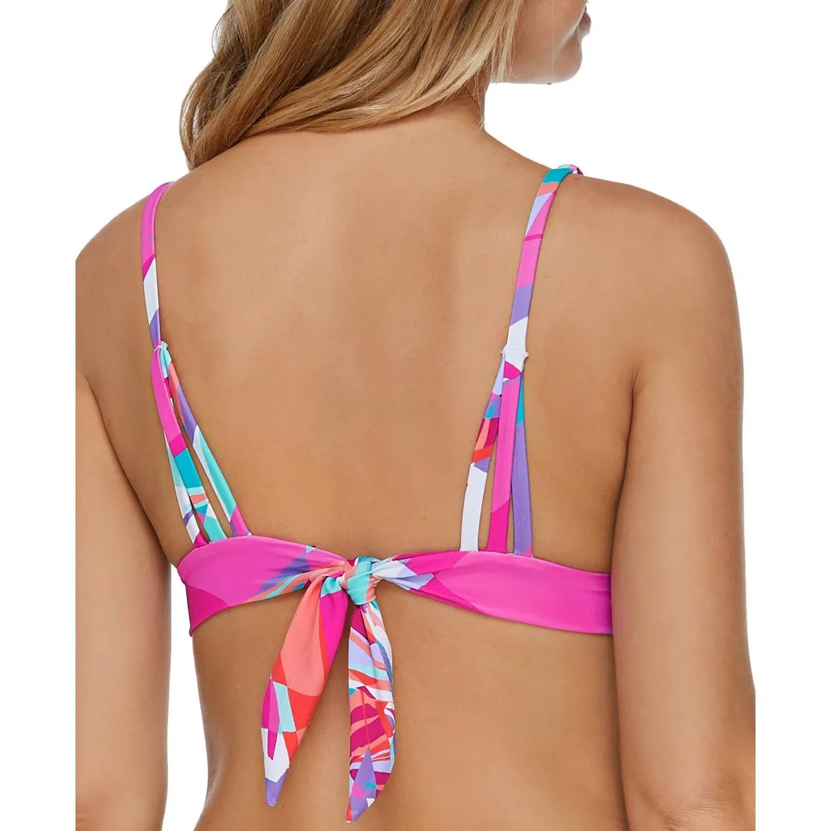 Damen-Bikini-Oberteil mit bedrucktem, abnehmbarem Polster