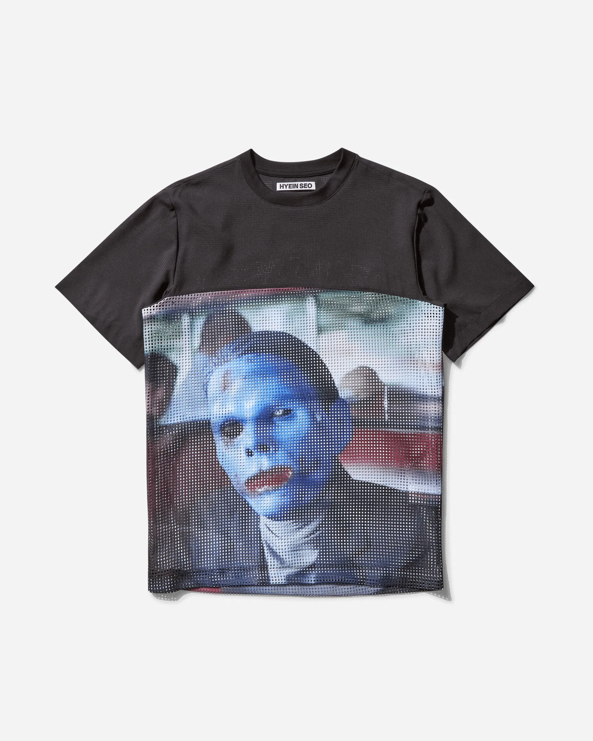 Damen-"JR"-Mesh-T-Shirt Schwarz