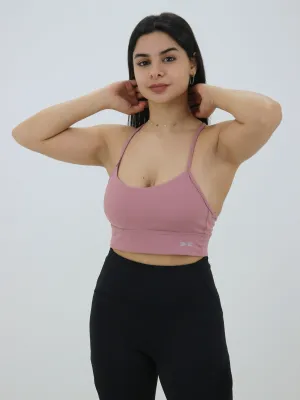 Damen-Sport-BH mit Racerback-Rücken, Rosa