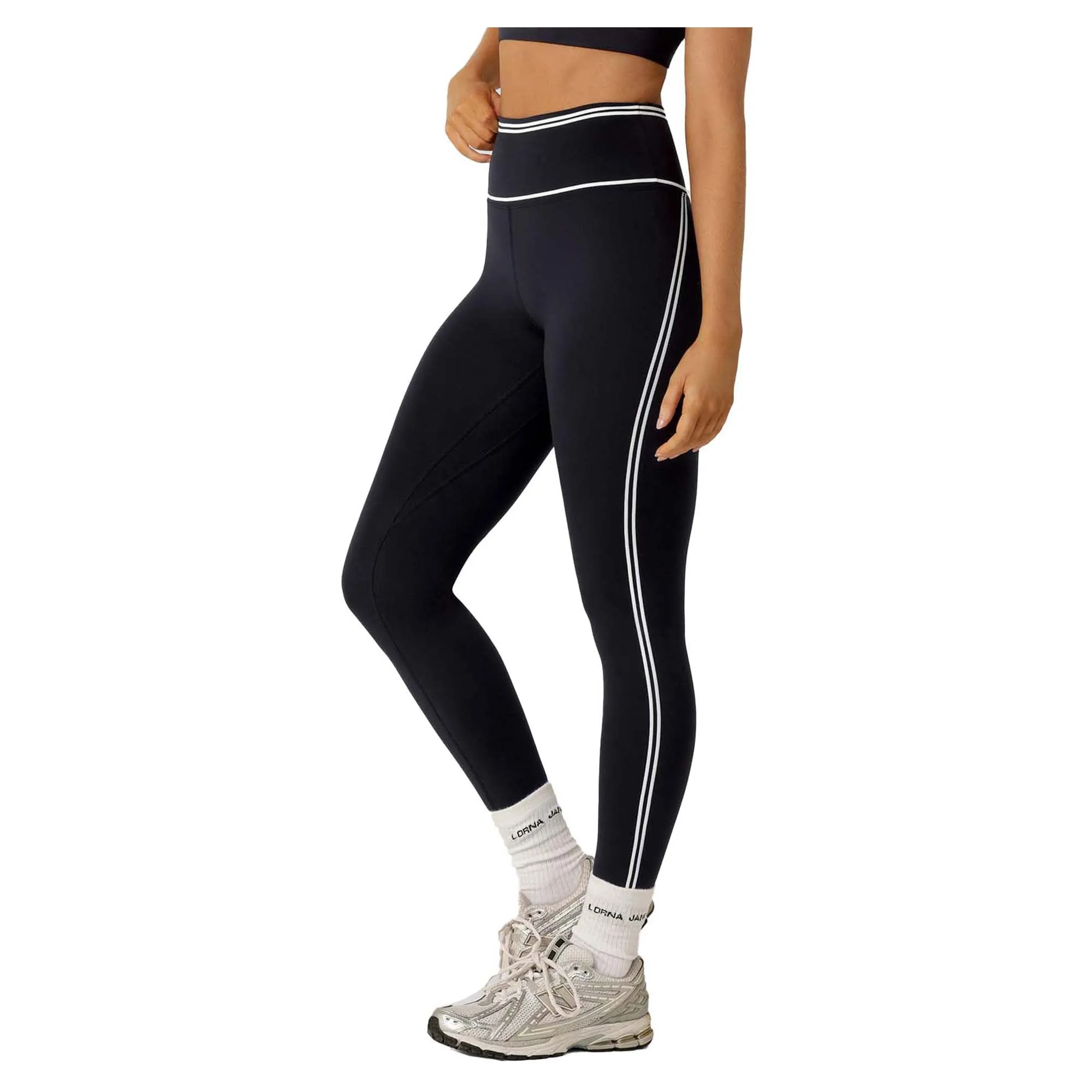 Retro Rennstrecken-Leggings für Frauen mit kurzem Beinabschluss