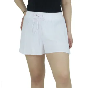 Damen Rippenstrick Casual Shorts, Hellrosa