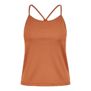 Damen Rippenstrick Criss Cross Rücken, Kamel