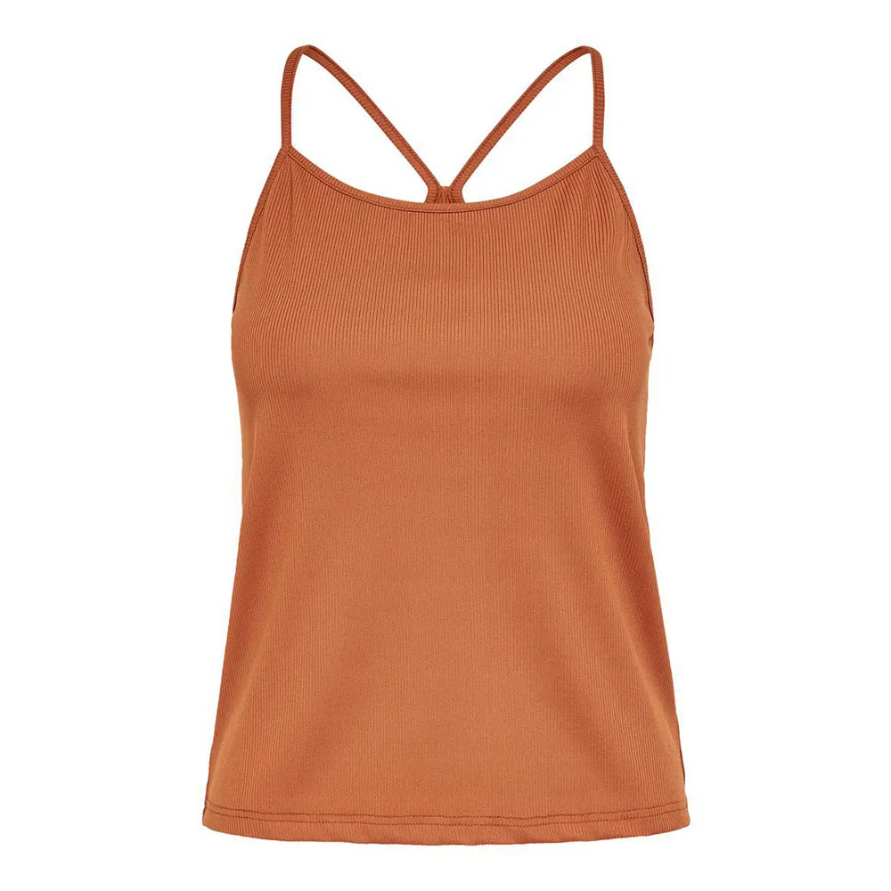Damen Rippenstrick Criss Cross Rücken, Kamel