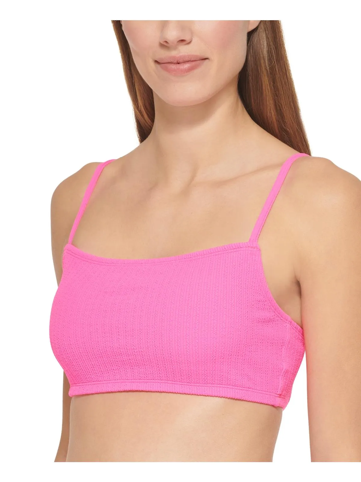 Damen Rippen-Bikini-Oberteil in Uni