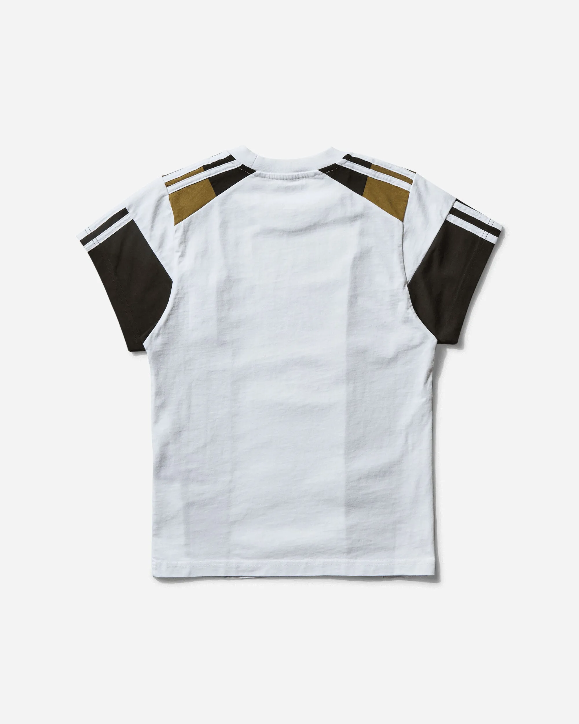 Damenshrunken-Panelled-T-Shirt Weiß